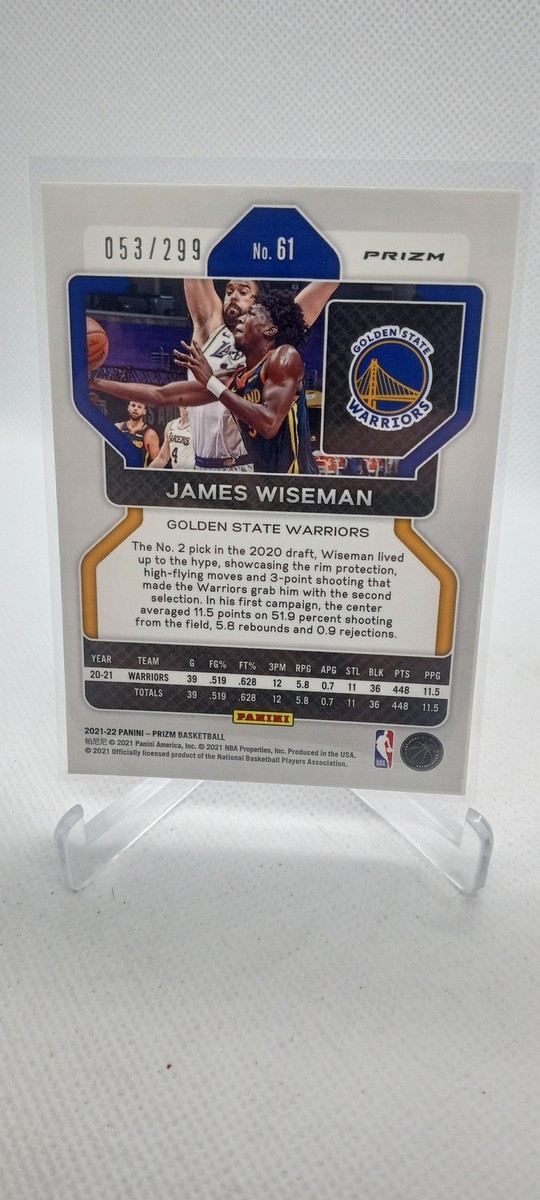2021-22 Panini Prizm #61 James Wiseman Red #/299 | eBay