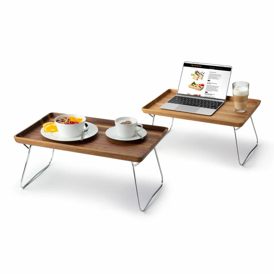 Continenta Bett-Tablett Serviertablett Frühstückstablett Walnussholz 53 x 32 cm - Bild 4 von 4