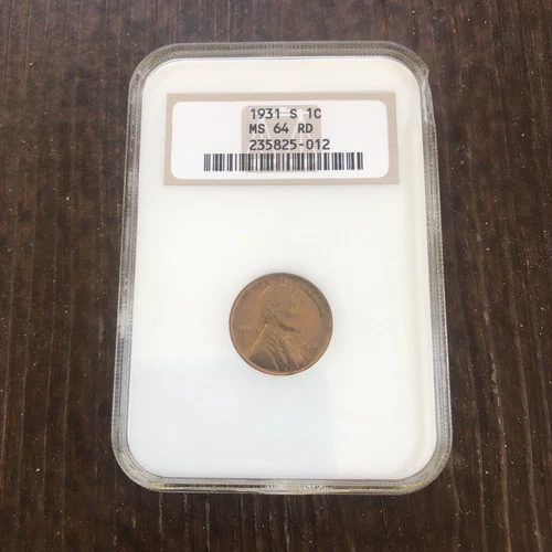 1931 S LINCOLN CENT - NGC MS64RD Chip In Holder It’s In Old Holder