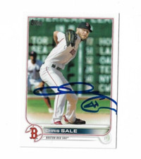 Boston Red Sox CHRIS SALE  Signed 2022 Topps Card #409