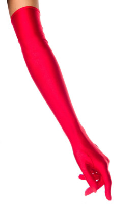 10372 Sexy lange Satinhandschuhe Rot Schwarz Weiß Satin Handschuhe Ultra lang AX