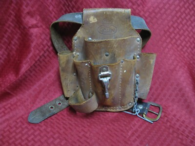 Bolen Leather Tool Belt lineman handyman work carpenter pouch up to 34