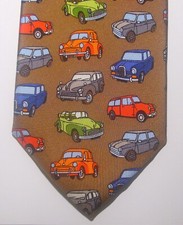Classic British Cars Tie New Car Gift Morris Minor Mini Austin Petrolhead Gift