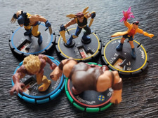 Heroclix X-Men Lot of 5 Mixed Rarity Figures - Jubilee, Sabretooth, Wolverine