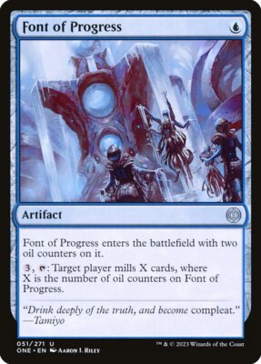 Magic the Gathering (mtg): ONE: Font of Progress  (x 4)