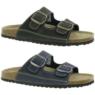 Supersoft 174 001 Herren Pantolette Sandale Lederfussbett Kork Schnallen Slip on