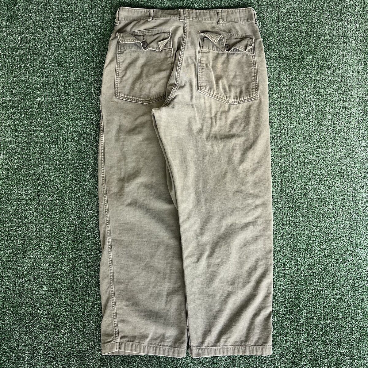 VTG 70s Vietnam War OG-107 Type 1 Zipper Fly Baggy Straight VTG 70s Vietnam War OG-107 Type 1 Zipper Fly Baggy Straight