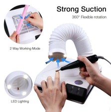 Dental Vacuum Cleaner Dust Collector Extractor Polishing Dust Suction+LED Light