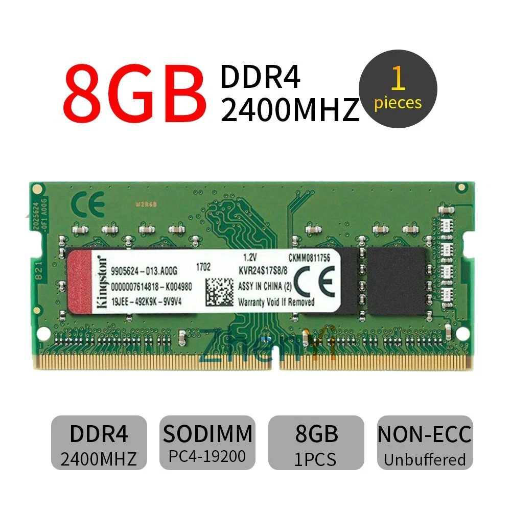 MEMORIA RAM LAPTOP DDR4 2400MHZ 8GB KINGSTON KINGSTON