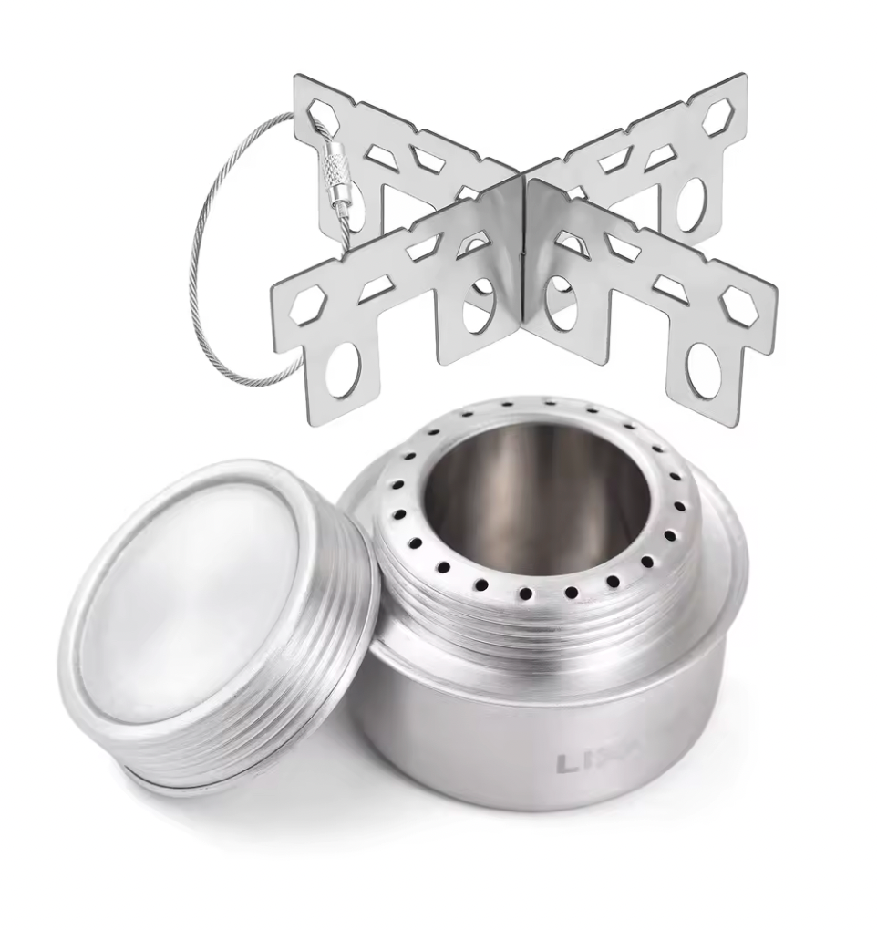 Lixada Ultralight Portable Alcohol Stove with Windshield for Outdoor Camping Hik