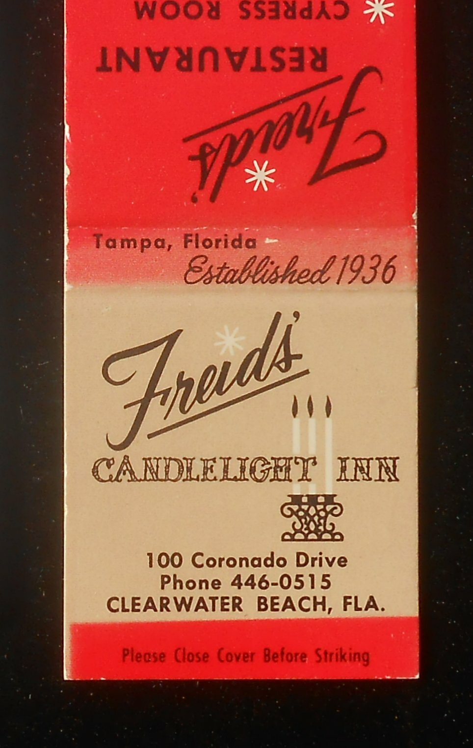 1960s Freid's Candlelight Inn Restaurant Pancake House Tampa Clearwater