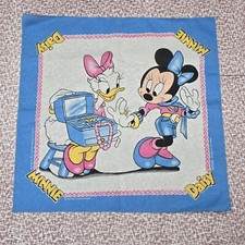 Vintage Disney Co. Minnie Mouse Daisy Duck Hav-A-Hank Bandana Cloth Sew USA 90s