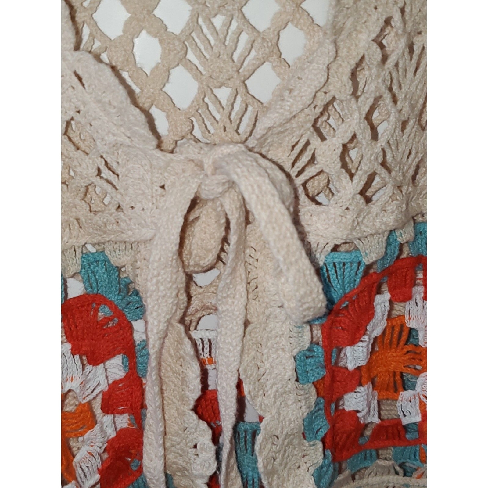 Cato Women's Plus Sized Granny Square Crocheted Vest Cottage Core Hippie 26/28 eBay