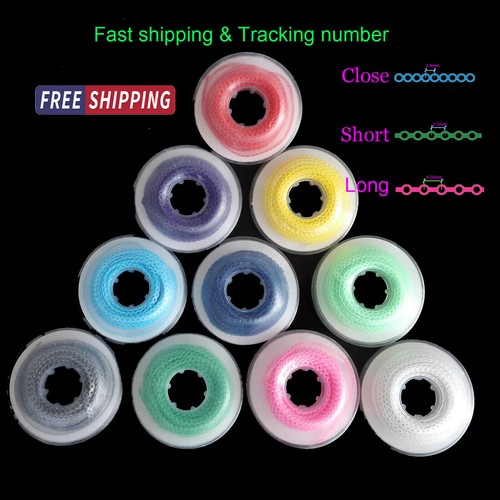 Dental Orthodontic Elastic Rubber Power Chain Braces Bands Short/Long/Closed A