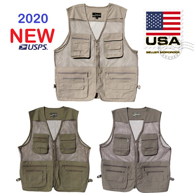 US Mororock Jacket Utility 10 Pockets Photography Hiking Hunting Fishing Vest