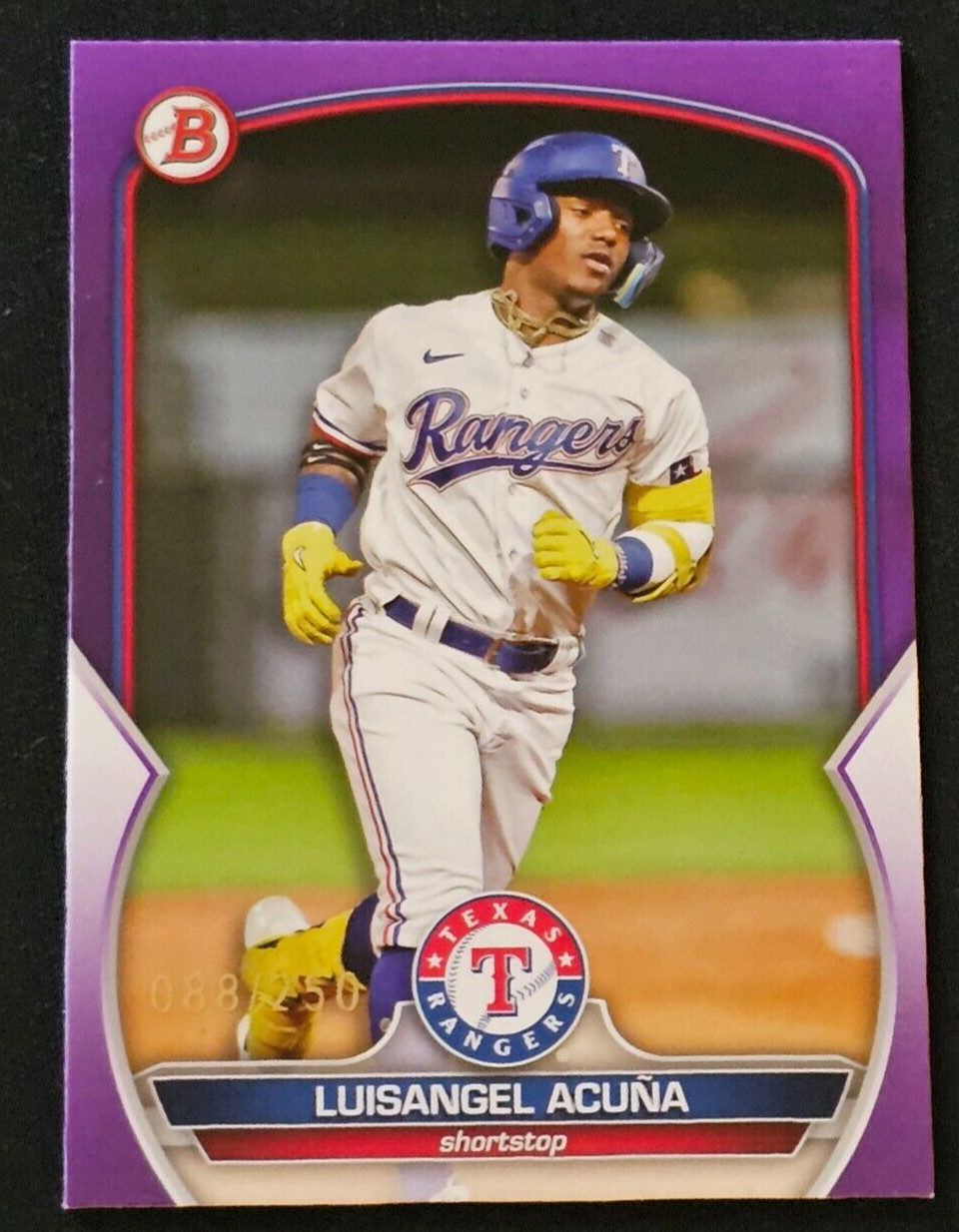 2023 Bowman Luisangel Acuna BP-104 Purple /250 - Texas Rangers