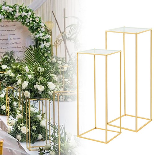 80cm/100cm Wedding Metal Flower Stand Pedestal Plinth Display Cake Holder UK - Picture 13 of 17