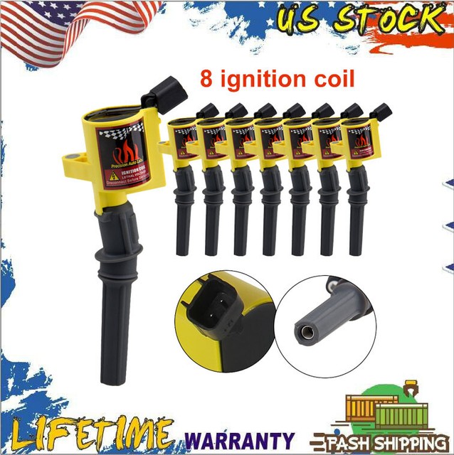 8 pack Yellow Ignition Coils DG508 For 19982011 Ford Crown Victoria 4
