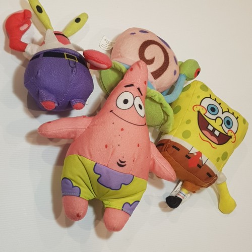 Sponge Bob Square Pants Plush toy + Mr Krabs Gary Patrick Star x 4