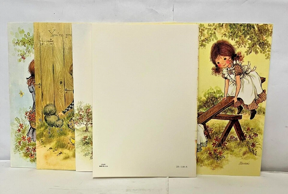 Lote de 6 tarjetas vintage de Marcia Get Well nuevas con sobres nuevas en stock leer Foto 2 de 4