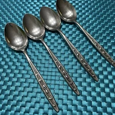 4 HF Hanford Forge RUTGERS Stainless Flatware - SOUP SPOONS - Japan