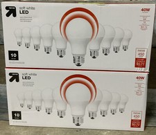    Up  Up LED 40W 450 Lumens Light Bulbs Soft White   2 Box - 20 Bulb Total  