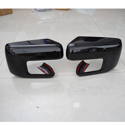 For 2021-2024 Ford F150 F-150 Black Side Mirror Cover Overlay WITH Turn Signal - Picture 13 of 14