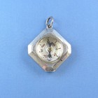 Victorian Sterling Silver Compass Pendant / Antique Charm