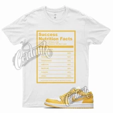 White SUCCESS T Shirt for J1 1 Pollen Yellow University Gold SB Overbreak 