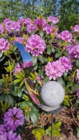 Skulptur Flame Hellgrau Edelstahl 126 Cm Dekoration Gartenstecker Beetstecker