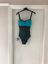 Ladies Brown And Blue Swimsuit Bust Size EU 42