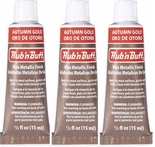 M00225x3 MOREZMORE Fresh Amaco Rub 'n Buff AUTUMN GOLD 3 Pack Wax Metallic