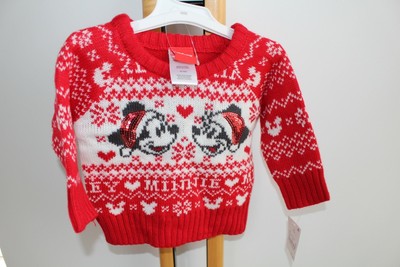 Disney Minnie Mouse Holiday Sweater Ugly Baby Girls 0-3 Months NEW NWT | eBay