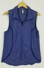 Under Armour Women's Size Large Purple Fitted Zip Up Stretch Knit Athletic Vest