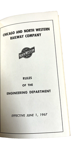 Chicago and North Western Railway Company Rules of Engineering Dept Book HC 1967 - 第 3/7 張圖片