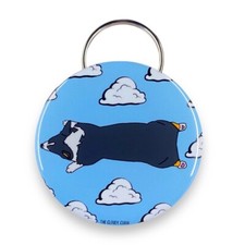 Tricolor Corgi Dog Clouds Bottle Opener Keychain Handmade Pet Portrait Accessory