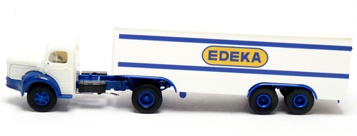 Brekina 85417 Berliet TLR 8 Koffer Sattelzug Edeka Saarland LKW weiß 1:87 H0 - Bild 3 von 3