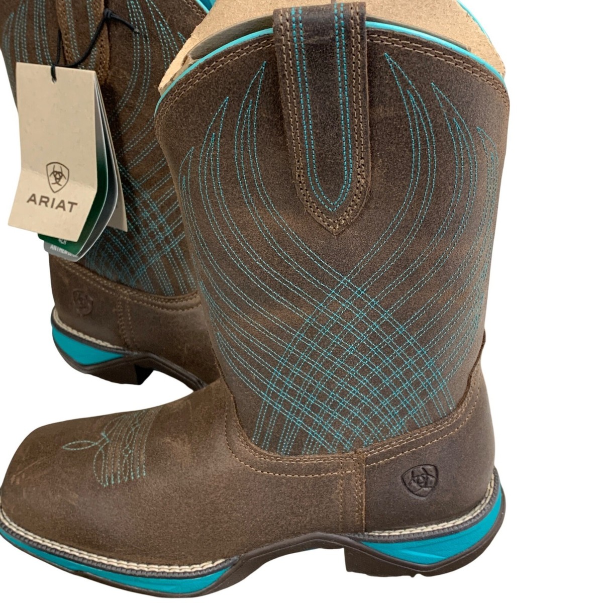 Ariat Womens Anthem Square Toe Western Boots Sz 6 B Java