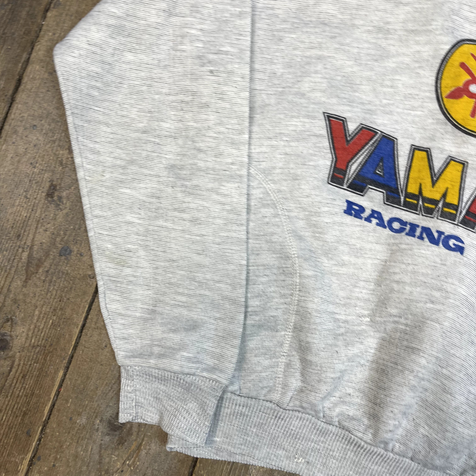 Yamaha Sweatshirt USA Racing Team Graphic Vintage 90s Jumper, Grey, Mens Small image 6