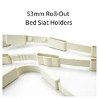 Roll Out 53mm Rubber Bed Slat Holders/ Strips - Supplied as Pair - Free Delivery