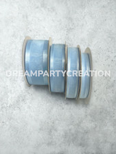LIGHT BLUE Organza SATIN EDGE Sheer Ribbon 100 nylon Choose Size  Yardage