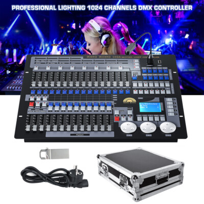 DMX 1024 channels Stage Lighting controller DJ console Equipment With Flightcase