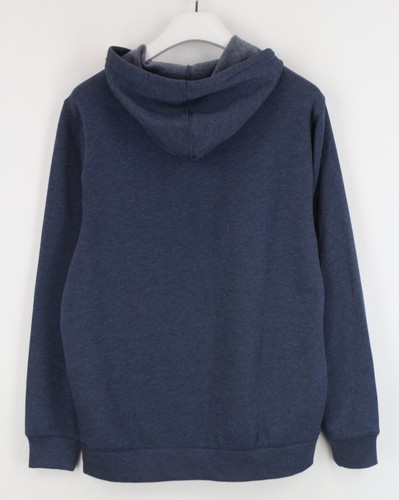 LEVI'S Felpa con Cappuccio Uomo Blu Comoda Tasca Canguro Taglia Large - Foto 3 di 9