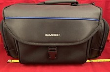 AMBICO V4508 Black Canvas Padded Shoulder Strap Medium Camcorder Camera Bag