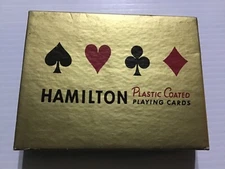 Vintage Hamilton Plastic Coated Playing Cards, Unused/Two Decks Sealed, $6 ship