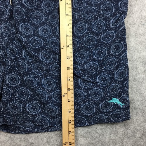 Tommy Bahama Relax Swimming Drawstring Patterned Trunks, Men's XL (Blue/Navy) - Picture 3 of 9
