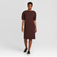Women's Textured Short Sleeve Dress - Prologue - Maroon - Various Sizes - C507