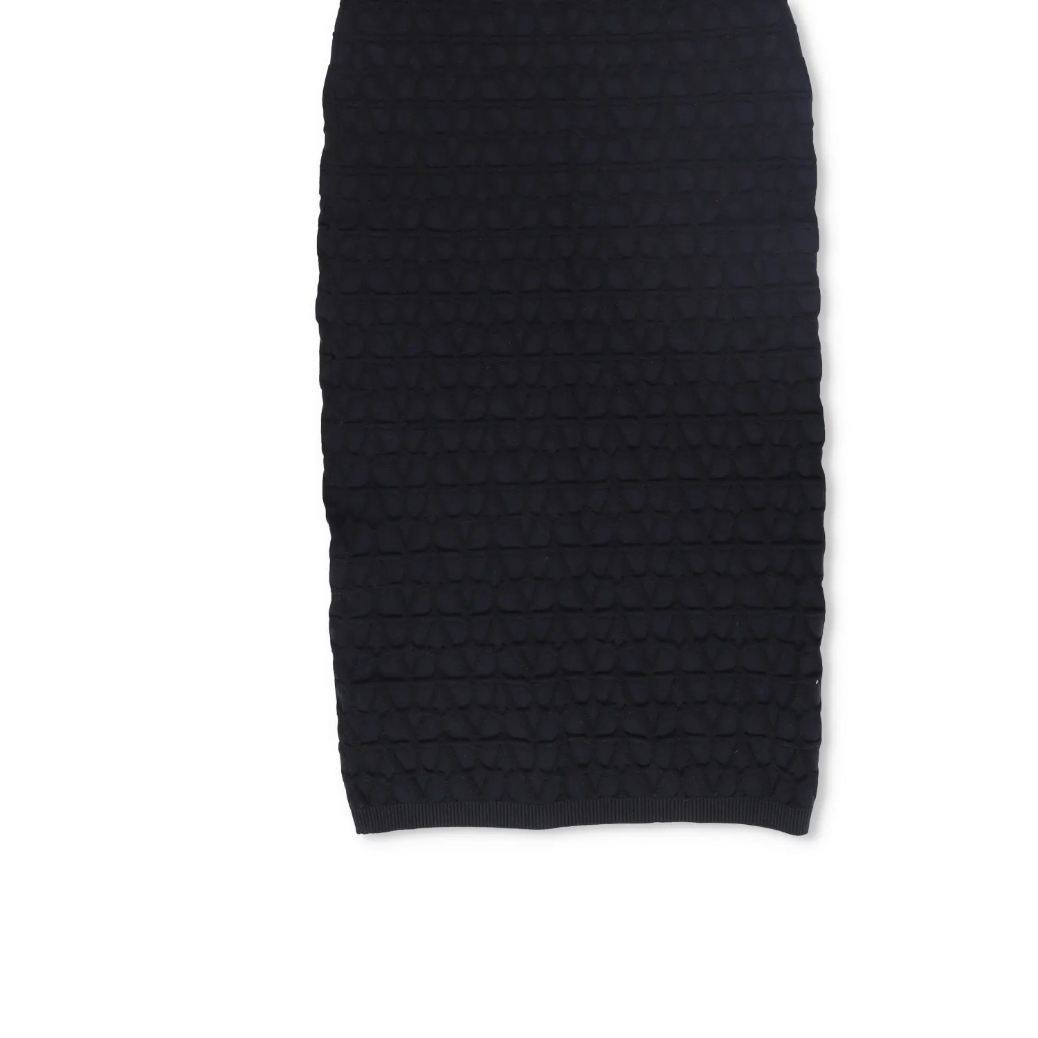 VALENTINO Womens Knit Midi Dress Black Round Neck Half Sleeve Large RRP 1850 thumbnail 6