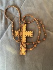 Handmade Wooden Catholic Rosaries Rosary Necklace w/ leather stitches — photo 6
