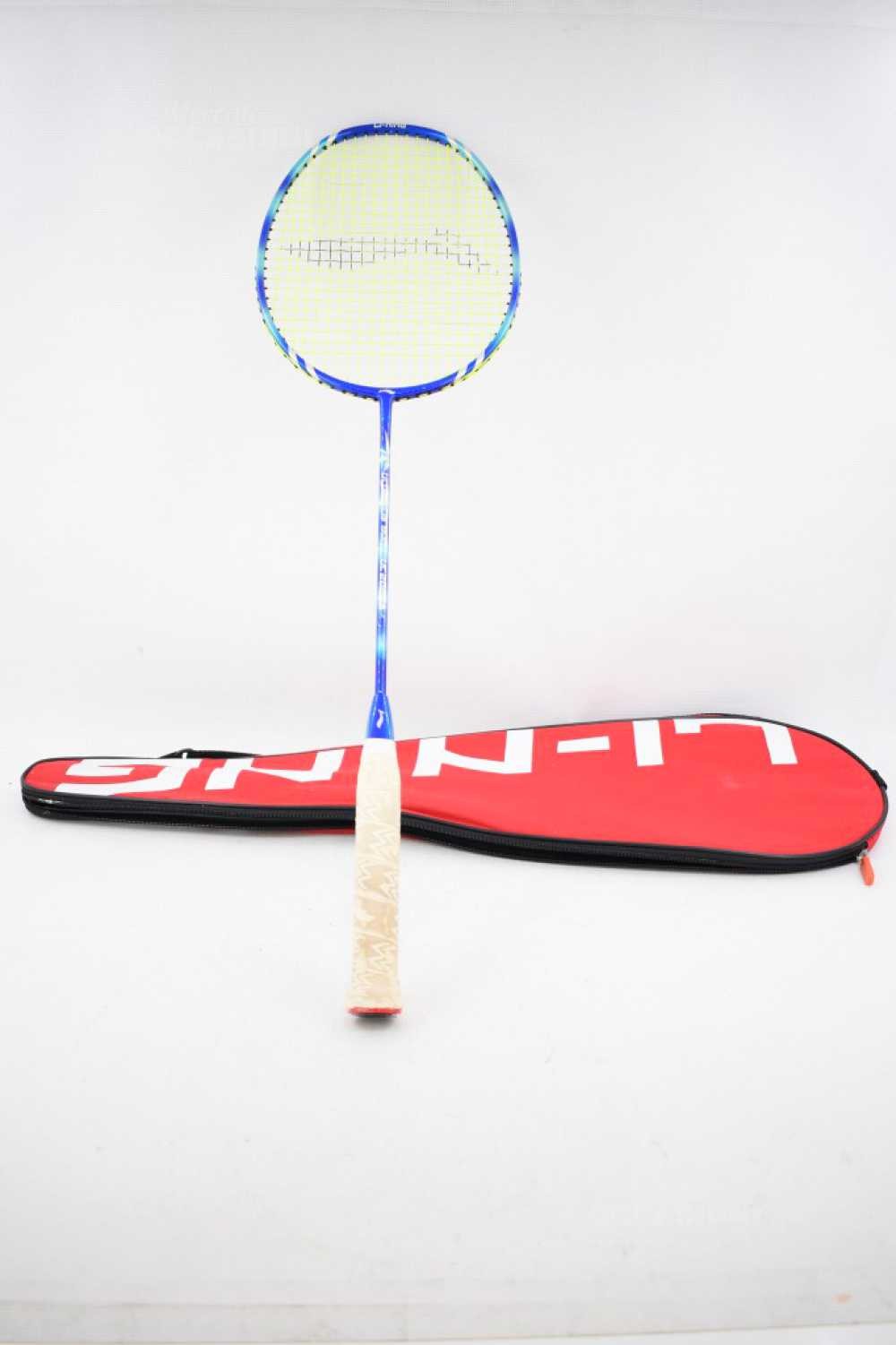 Racchetta Badminton Li-ning Ultra Carbon Uc200a Blu + Custodia Rossa